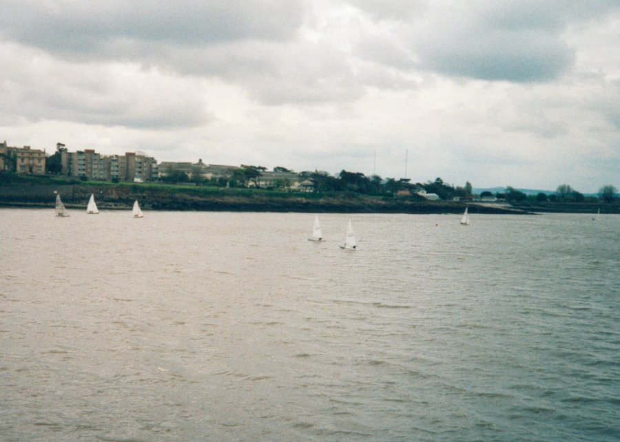 Still having a good race with the other Laser, not sure who is in front...