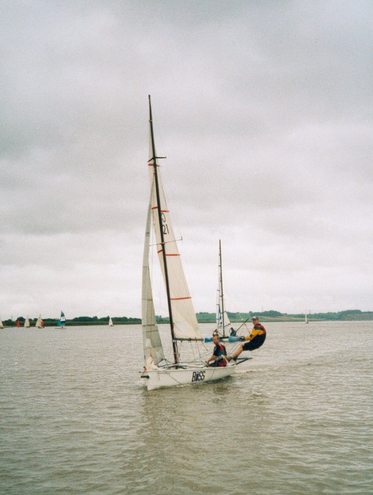 The Clubweek Supremo suffering, I mean sailing, with Martin on the BOSS!