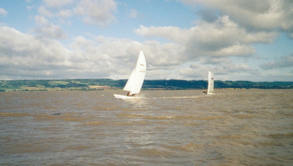 Rob and Alex Hudson on Dart 18 Two Timer, Club Week 2000