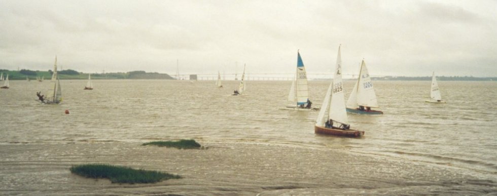 Rob and Alex Hudson on Dart 18 Two Timer, Day 2 TSC Regatta 2000