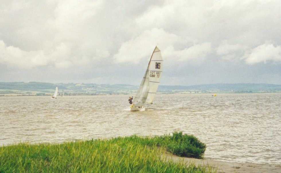 Martin and Sarah (I think it is) Sully during race 2, Day 2 TSC Regatta 2000